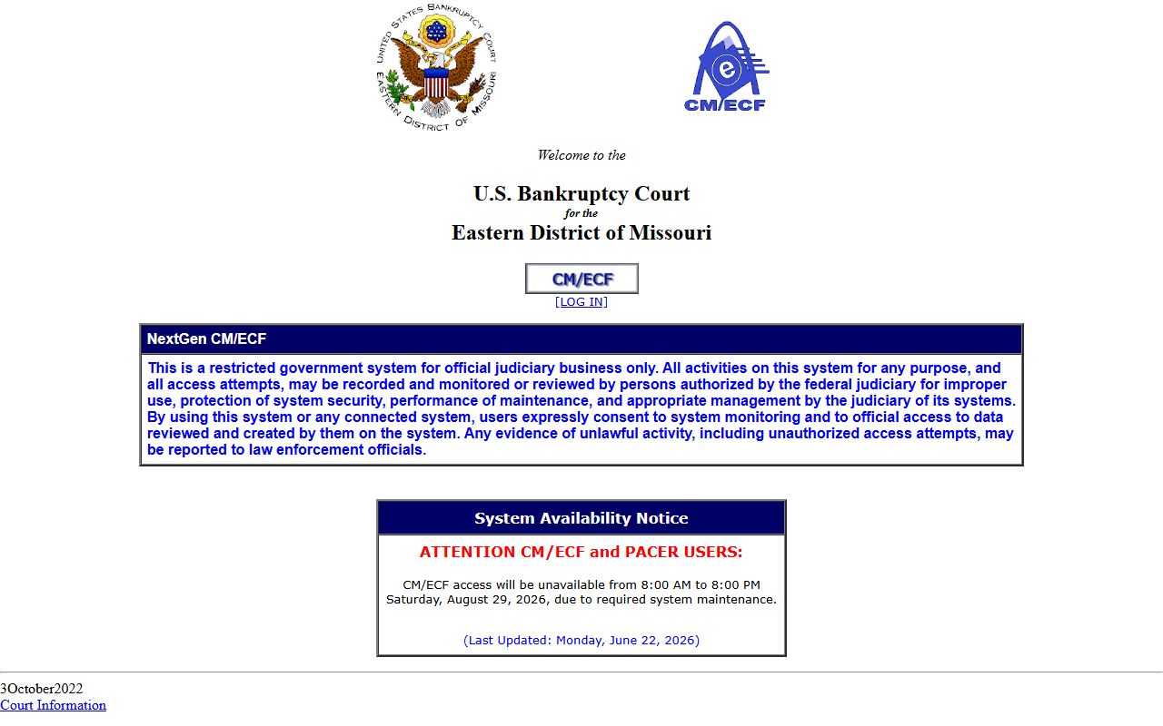 Scotland County Circuit Court bankruptcy CM ECF records access