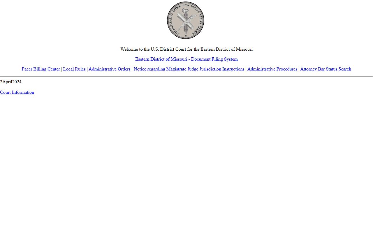 Scotland County Circuit Court Eastern District CM ECF access