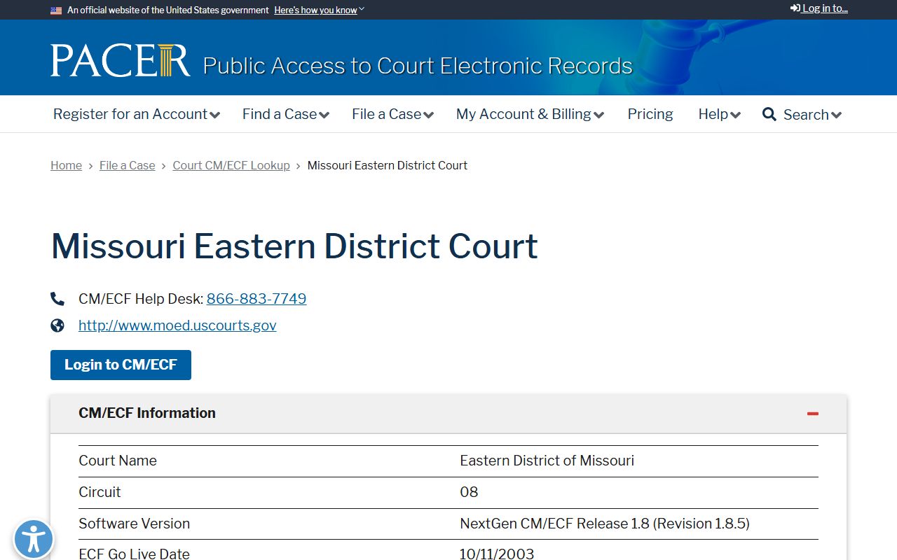 Scotland County Circuit Court federal PACER record access