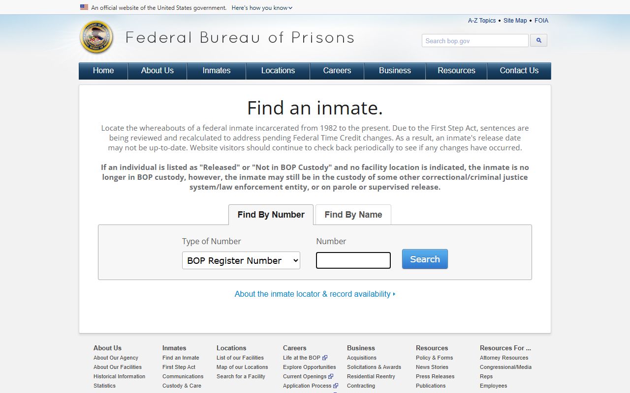 Scotland County warrant records federal inmate locator fallback